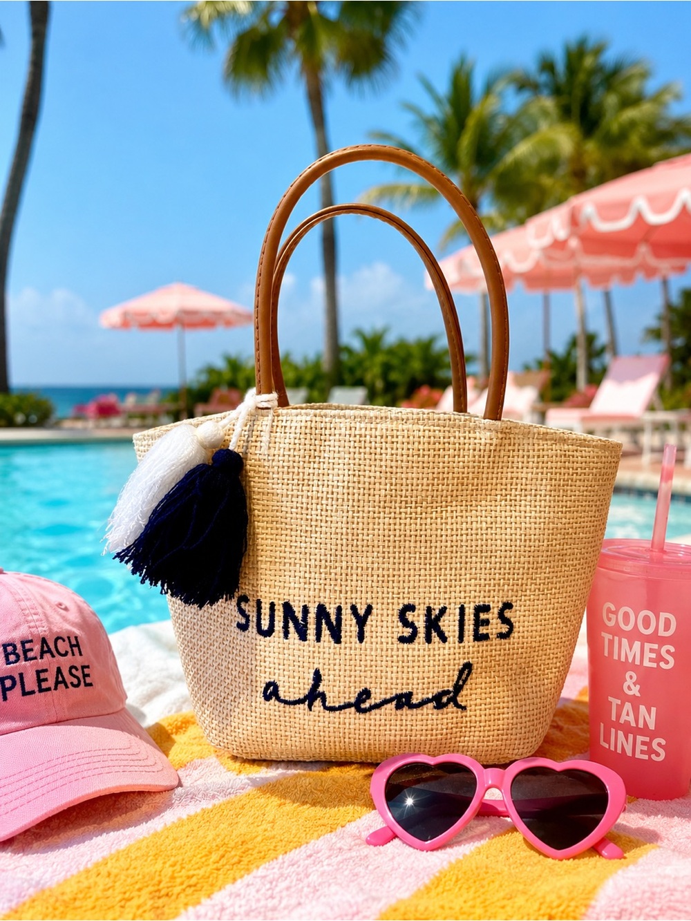 Sunny Skies Ahead! Mini Straw Tote